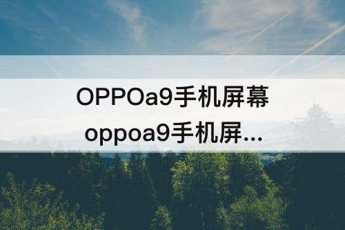 OPPOa9手机屏幕 oppoa9手机屏幕暗怎么调
