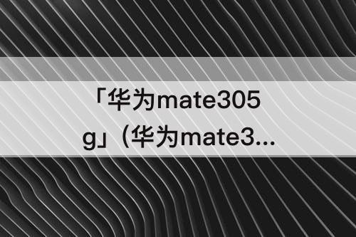 「华为mate305g」(华为mate305g版详细参数图片)