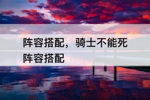 阵容搭配，骑士不能死阵容搭配