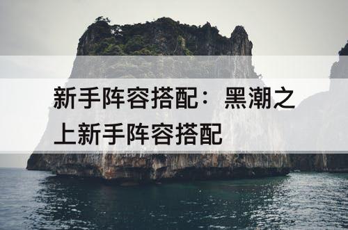 新手阵容搭配：黑潮之上新手阵容搭配