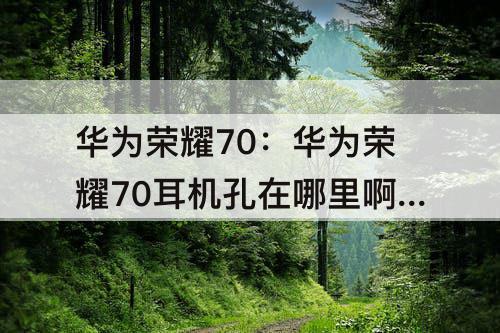 华为荣耀70：华为荣耀70耳机孔在哪里啊图片