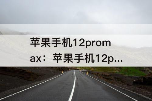 苹果手机12promax：苹果手机12promax配置参数详情