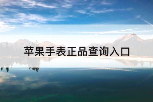 苹果手表正品查询入口