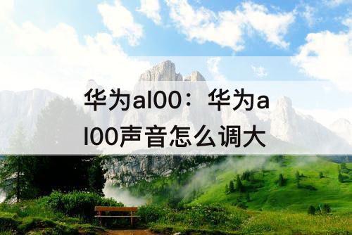 华为al00：华为al00声音怎么调大